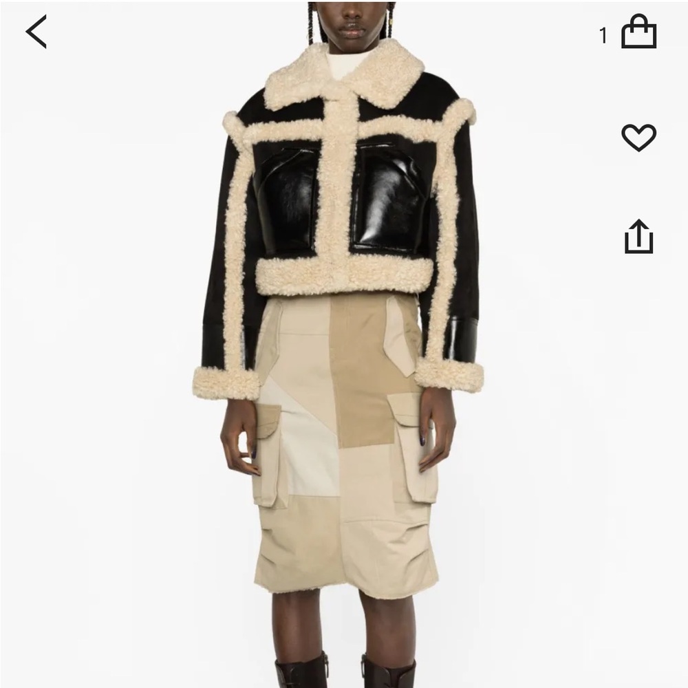 Stand Studio Tan Shearling Jacket